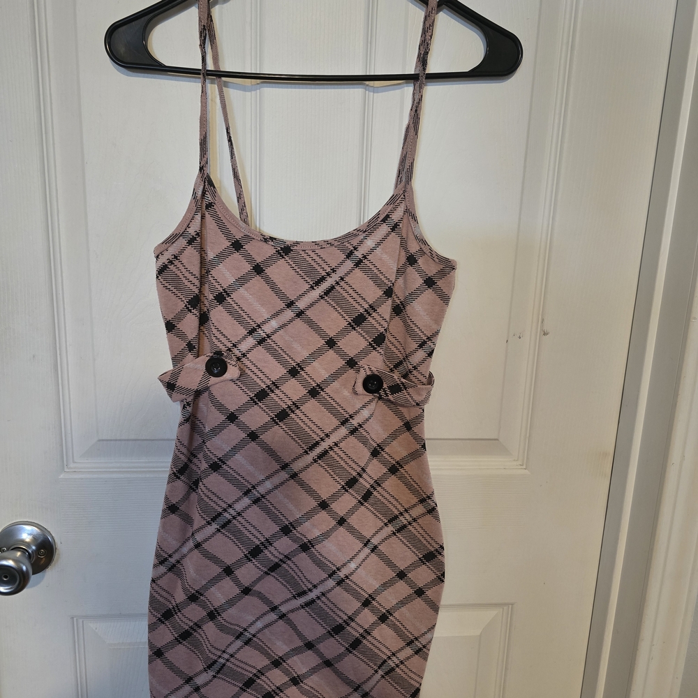 Rue21 Pink Plaid Mini Dress - Picture 1 of 3